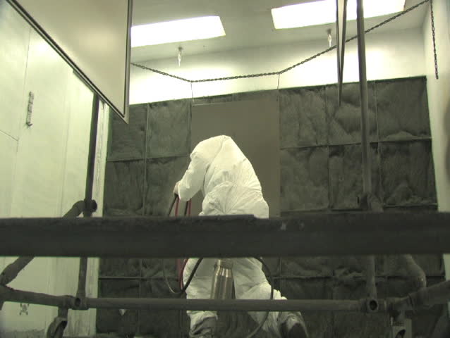 Industrial Spray Painting, Low Angle