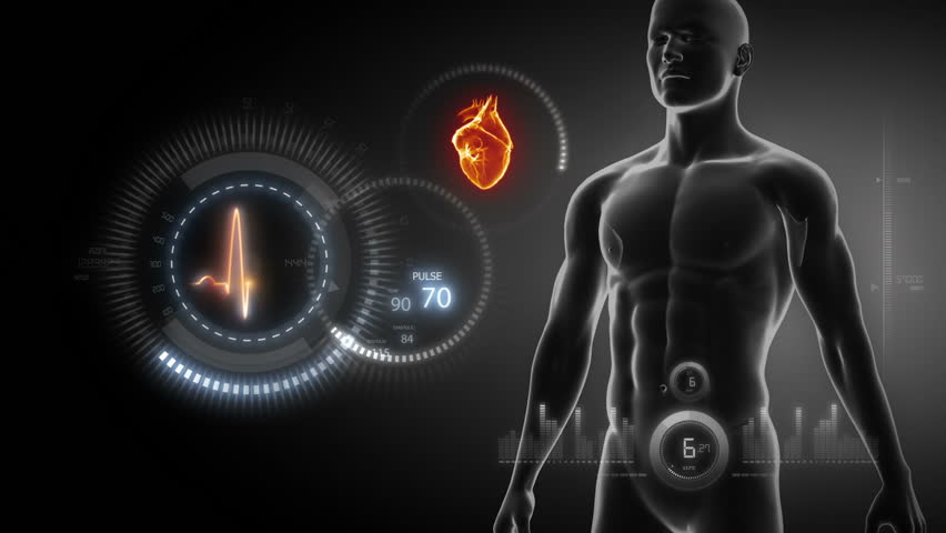 Human heart x-ray scan