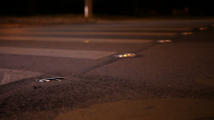 Zebra road stud or road lights. 