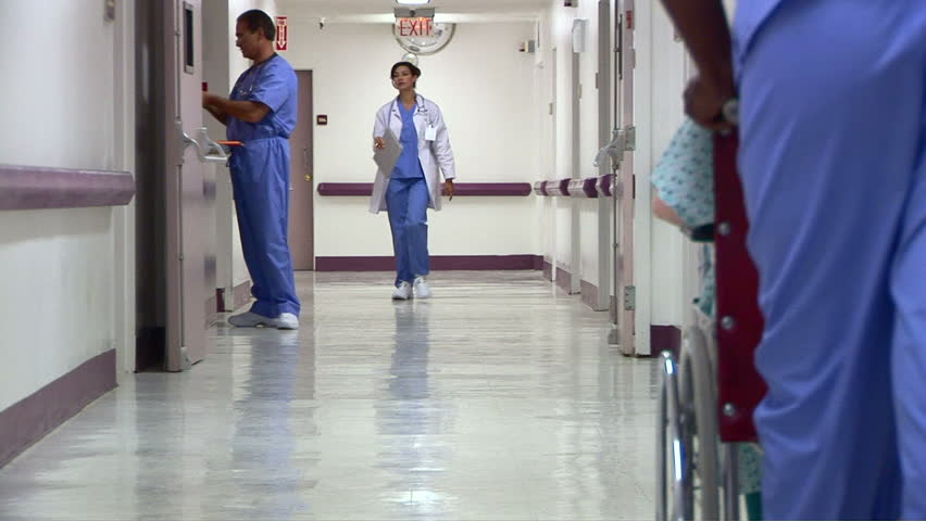Medical personnel and patient