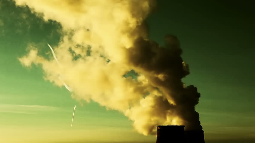 Toxic smoke. Dramatic colors effect. 