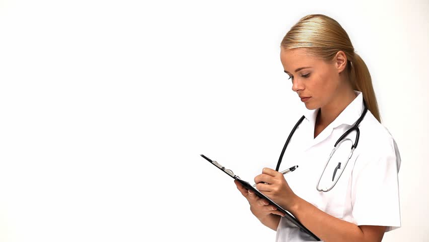 Nurse checking consultations