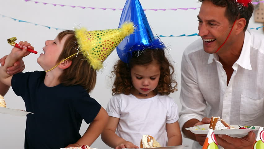 Family celebrating a birthday