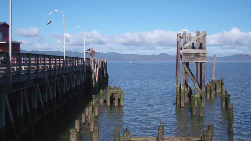 Columbia River at 14th Street Dock in Astoria Oregon