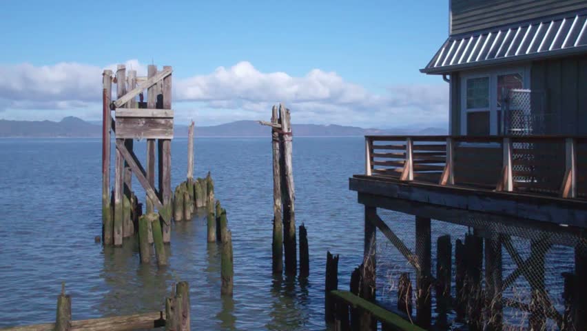 Columbia River at 14th Street Dock in Astoria Oregon