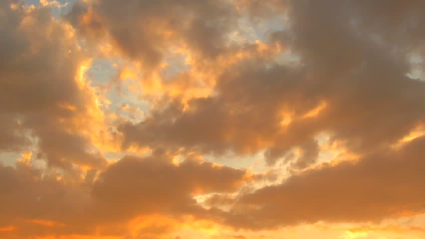 Time lapse beautiful red clouds at sunset