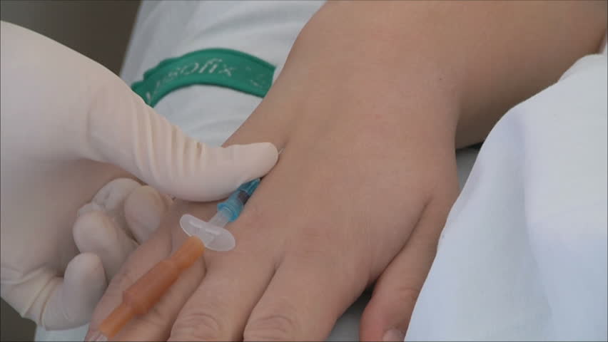 intravenous injection close up