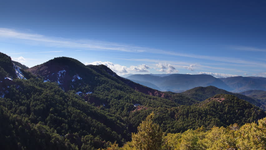 a panoramic timelapse of the amazing pyrenees mountain landscape