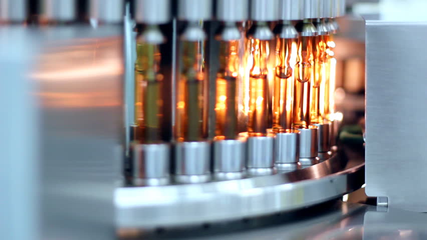 Pharmaceutical Equipment.
Automatic optical inspection machine for the production of medicines in ampules, inspects vials and ampules for particulates in liquid and container defects. HD1080p.