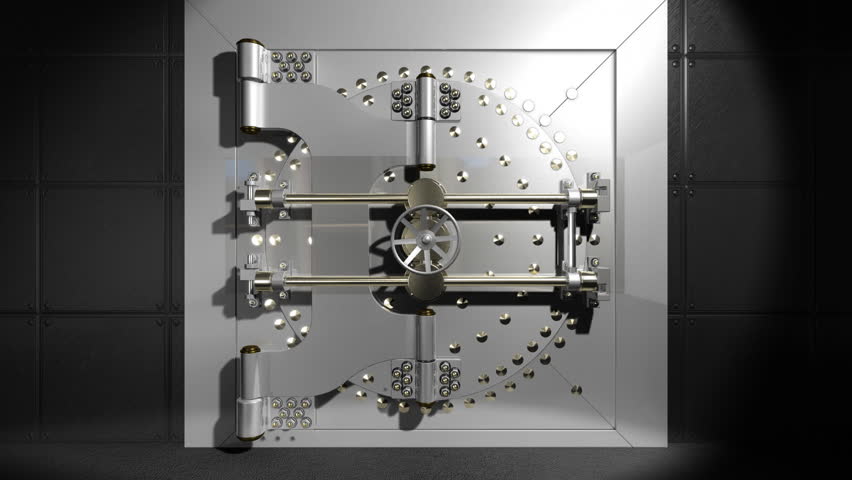 Vault door open with alpha matte