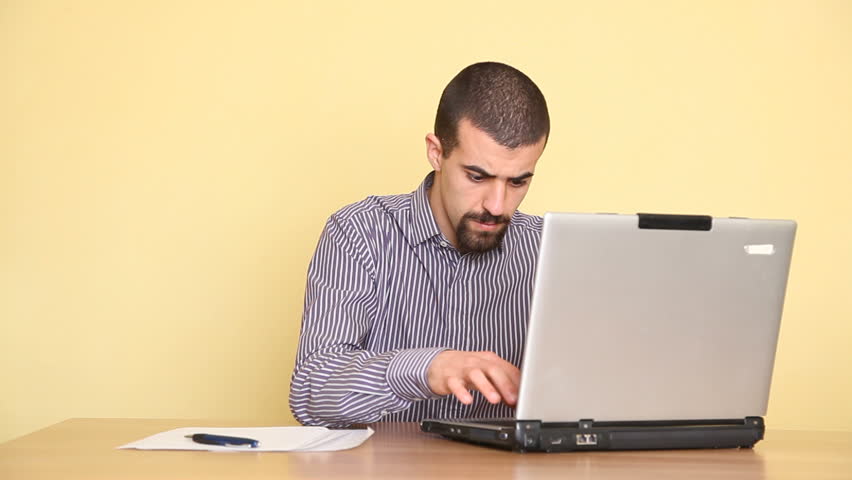 Man Going Crazy Doing Accounting Work