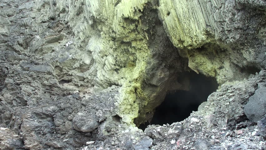 malodorous evaporation and sulfur crystals