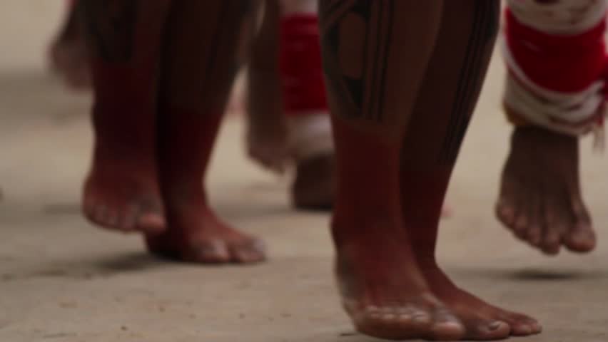 Indigenous People Dancing (feet closeup)