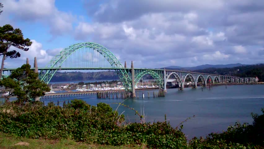 Newport Oregon river bridge