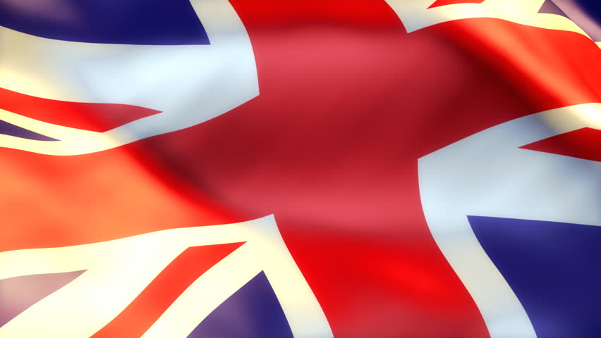 british flag waving on sun - seamless loop 