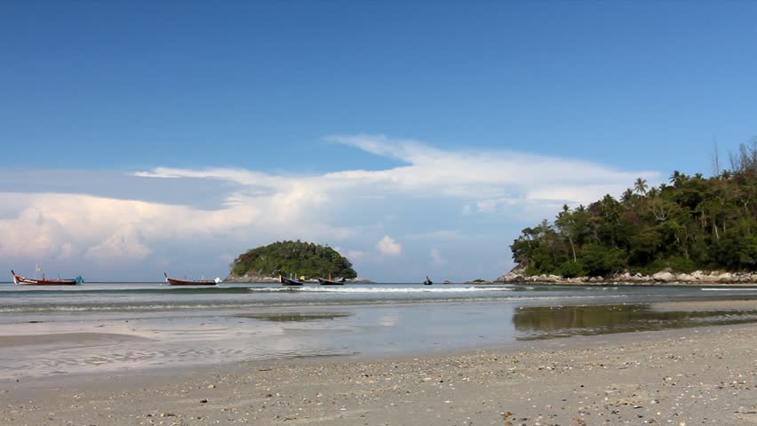Waves arriving on wonderful beach