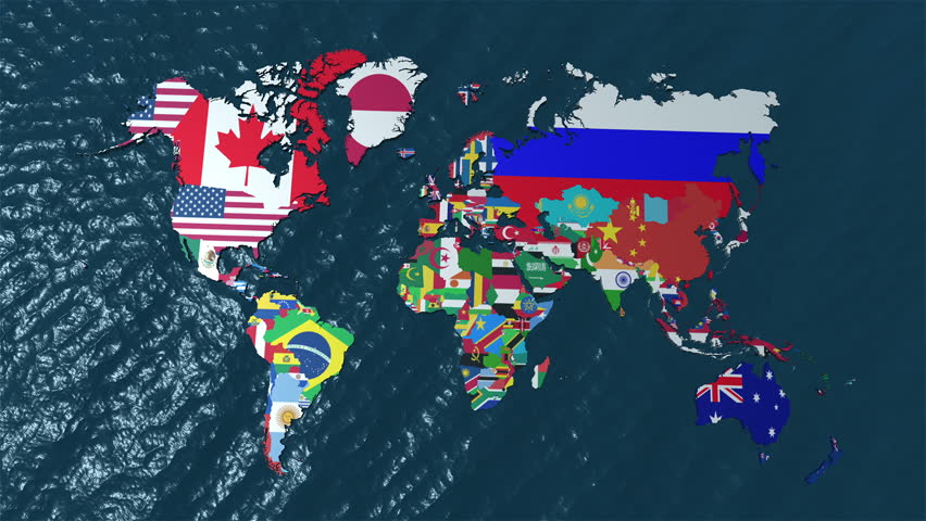3D World Map Pan of Americas to South America