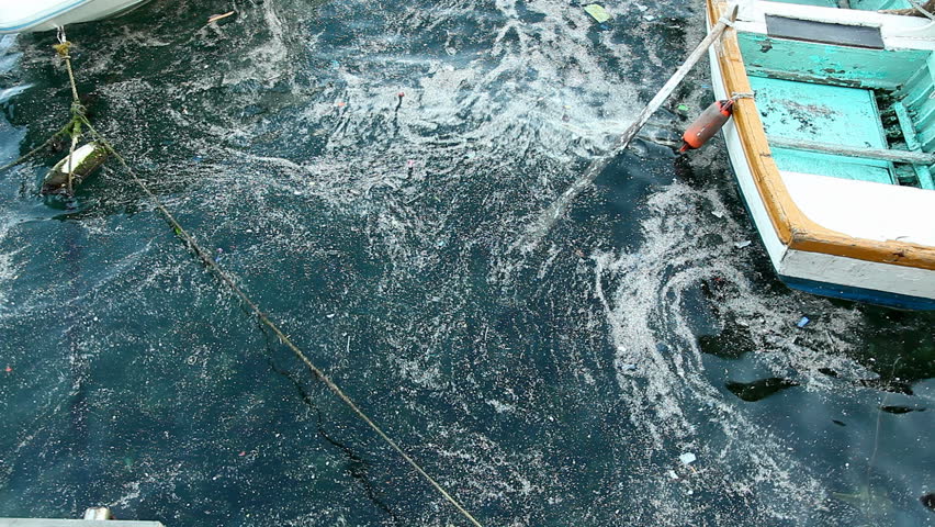 Polluted water