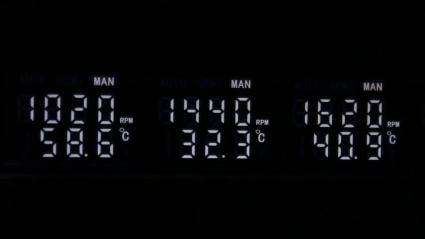 Speed of fans and temperature of accessories