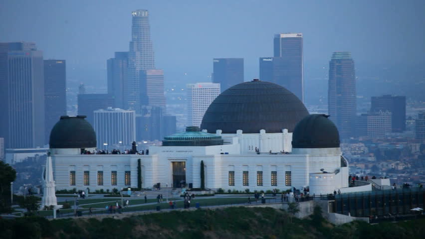Griffith Park Observatory With Compressed Los Angeles in the Background
