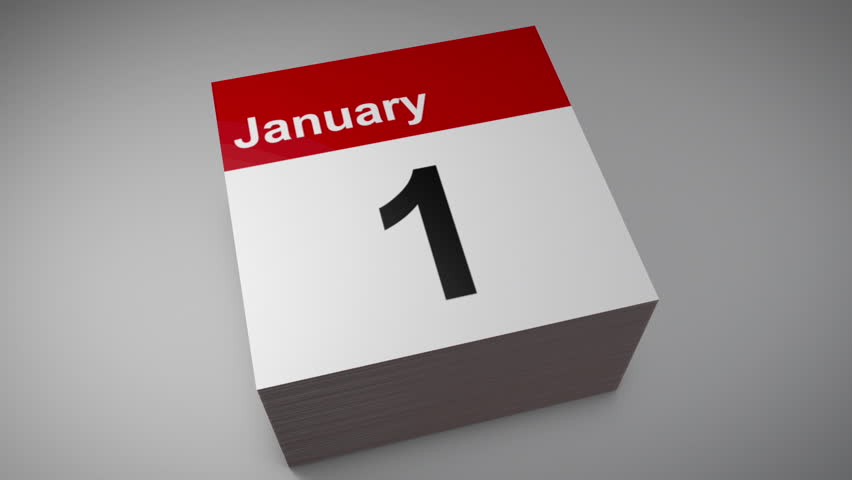 Flipping through the days and months in a year's calendar