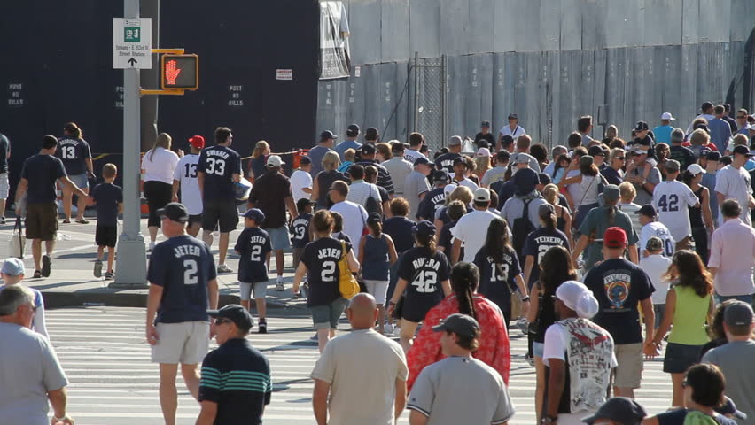 NEW YORK - JUNE 26: Fans leaving the Yankee Stadium after a victory game on June 26, 2010 in New York, New York. 