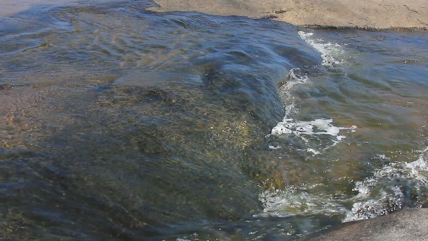 HD of water cascading over rocks