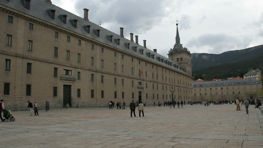 MADRID - CIRCA MAY 2009: (Timelapse view) Monasterio de San Lorenzo de El Escorial, circa May 2009, Madrid, Spain. The monastery is a World Heritage Site (UNESCO) and a Property of Cultural Interest by Madrid. 