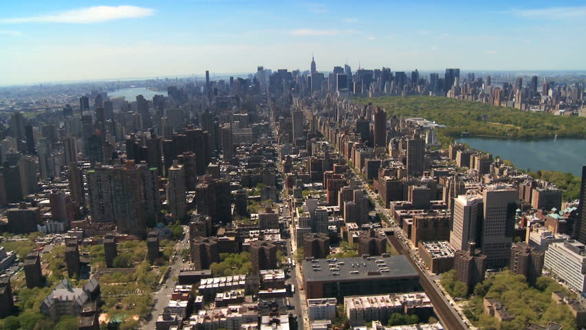 Skyline Aerial view of the Upper East Side and Central Park, Manhattan, New York city, North America