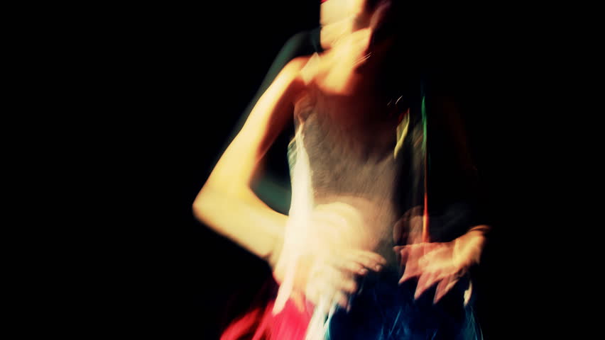 a female percussion drummer performing with bongos, captured as a sequence of still images at 6 frames per second