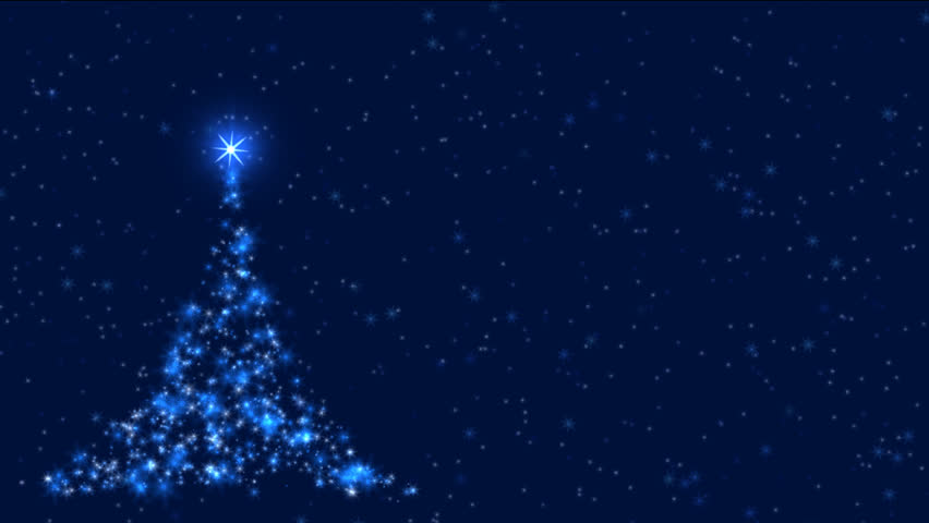 Christmas Tree and Snow and Star Animation