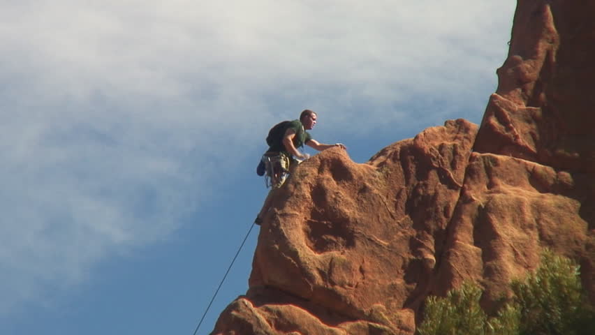 Rock climbing in Garden of the Gods, Colorado Springs