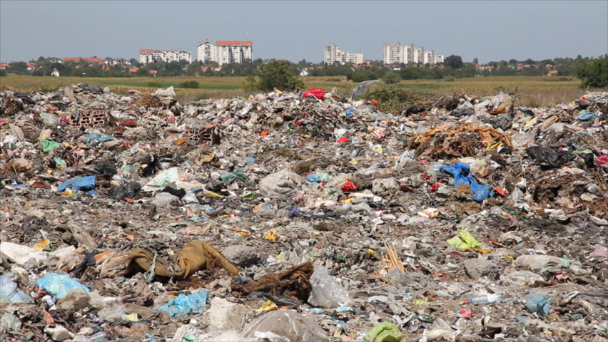 Pollution, dumping of garbage in city