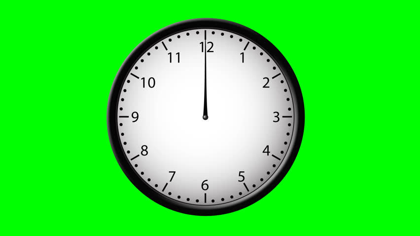 clock on greenscreen