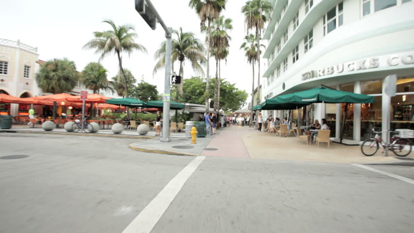 MIAMI BEACH, FLORIDA - SEPT 10: Rollerblading POV, riding along open-air promenade of Lincoln Road, a pedestrian road running east-west between 16th Street and 17th Street, July 24, 2011, Miami Beach, Florida, United States.