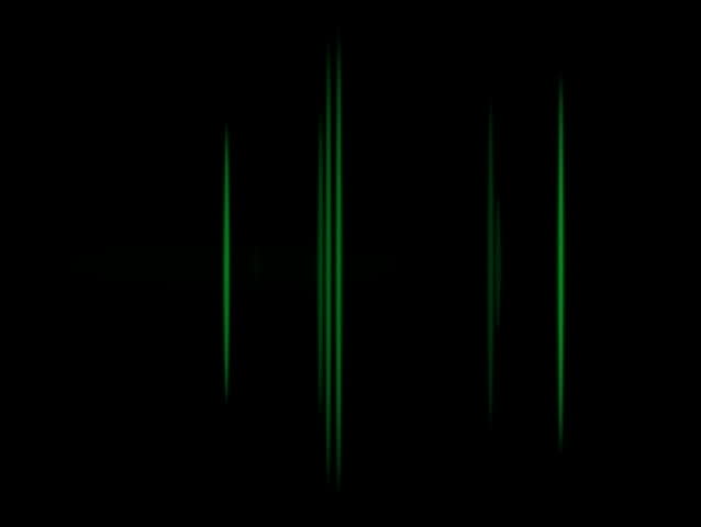 vertical green lines glowing