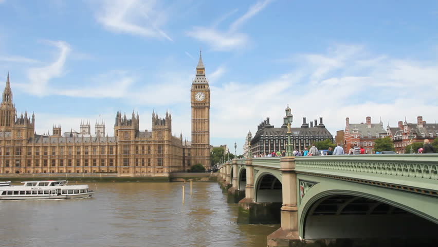 LONDON, UK - JULY 26: Westminster Bridge and parliament on July 26, 2011 in London UK. Westminster parliament is one of the major landmarks in London, UK.