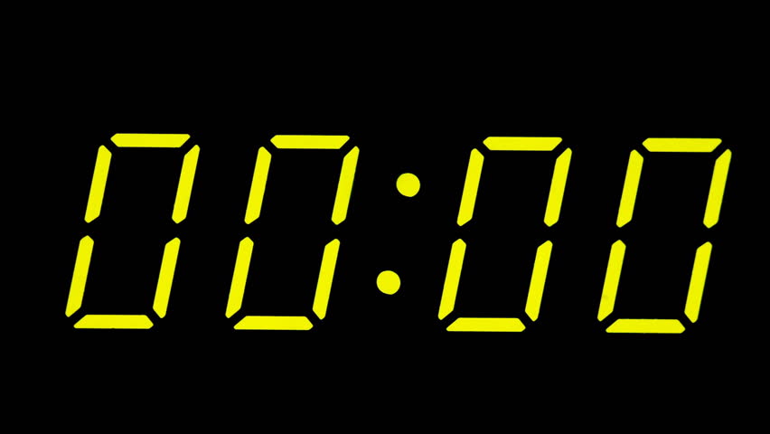 Digital clock timelapse