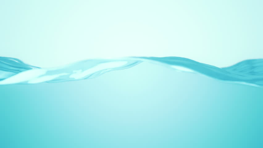 Animation Of Clear Blue Water Surface. Background With Wave Of Drinking