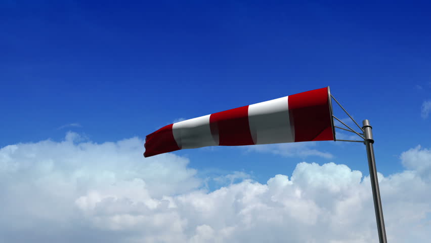 Airport Windsock on Cloudy Sky - version: Airport 05
Alpha included.