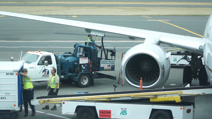 PORTLAND - SEPTEMBER 24: (Timelapse View) Baggage loading, September 24, 2011, USA. Portland International Airport is accounting for 90% of passenger travel and more than 95% of air cargo of Oregon state.