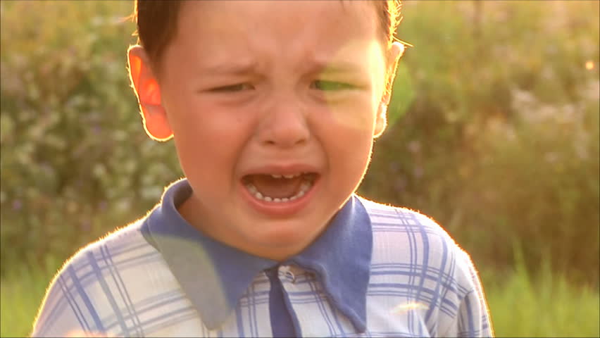 little boy crying
