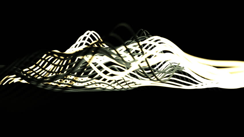 Wave abstract 3D animation. Testing and loving my experimental rendering software. This looks great especially on HD. Clip is loop-able. Rendered in HD.