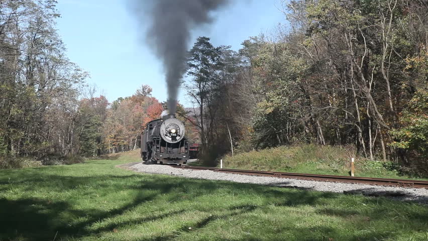 CUMBERLAND, MD - OCTOBER 17: Western Maryland Railroad steam train on October 17, 2011 in Cumberland, MD. This scenic railroad offers excursions pulled by a 1916 Baldwin locomotive.