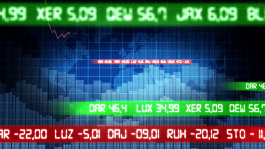 Financial data and growing charts. Animation HD 1080