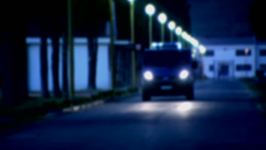 Police van in action 