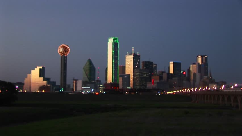 DALLAS-MARCH 31: A Time-lapse Of Downtown Dallas On March 31, 2013 In ...