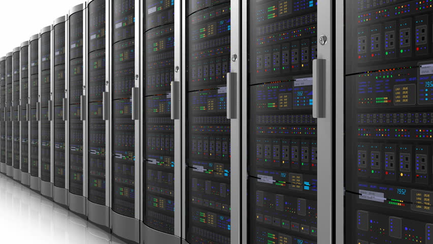 Endless moving row of network servers
