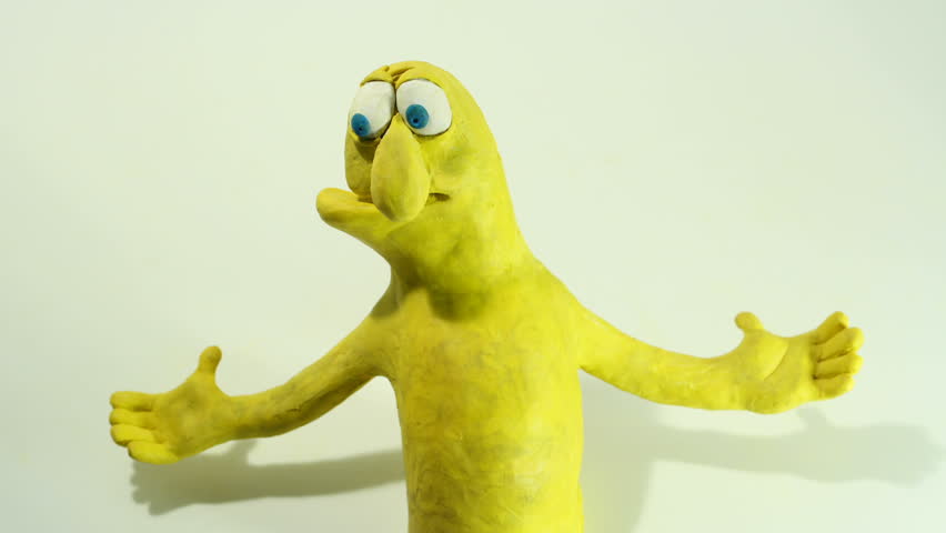 yellow clay character sighing with relief