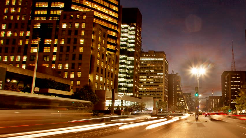  Cars race home during  rush hour after work at Avenida Paulista, Sao Paulo, Brazil, June 29, 2011